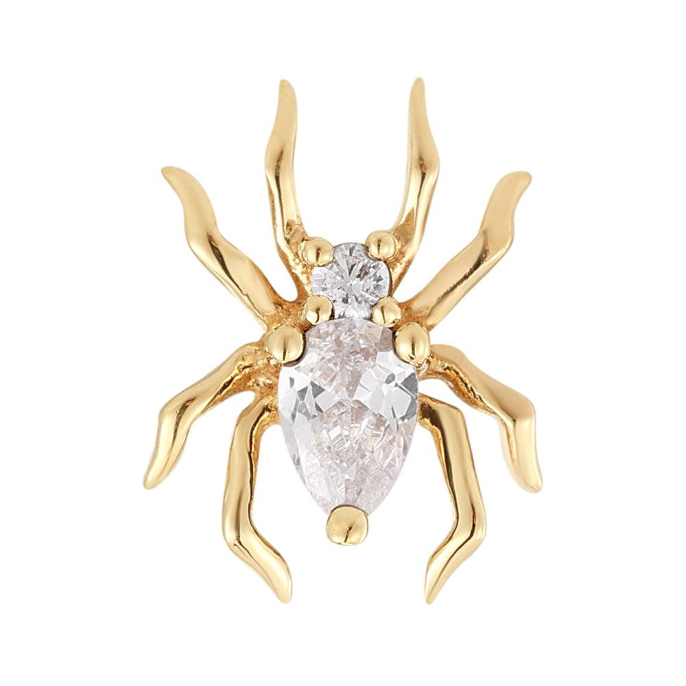 threadless: "Arachne" End in Gold with CZ's