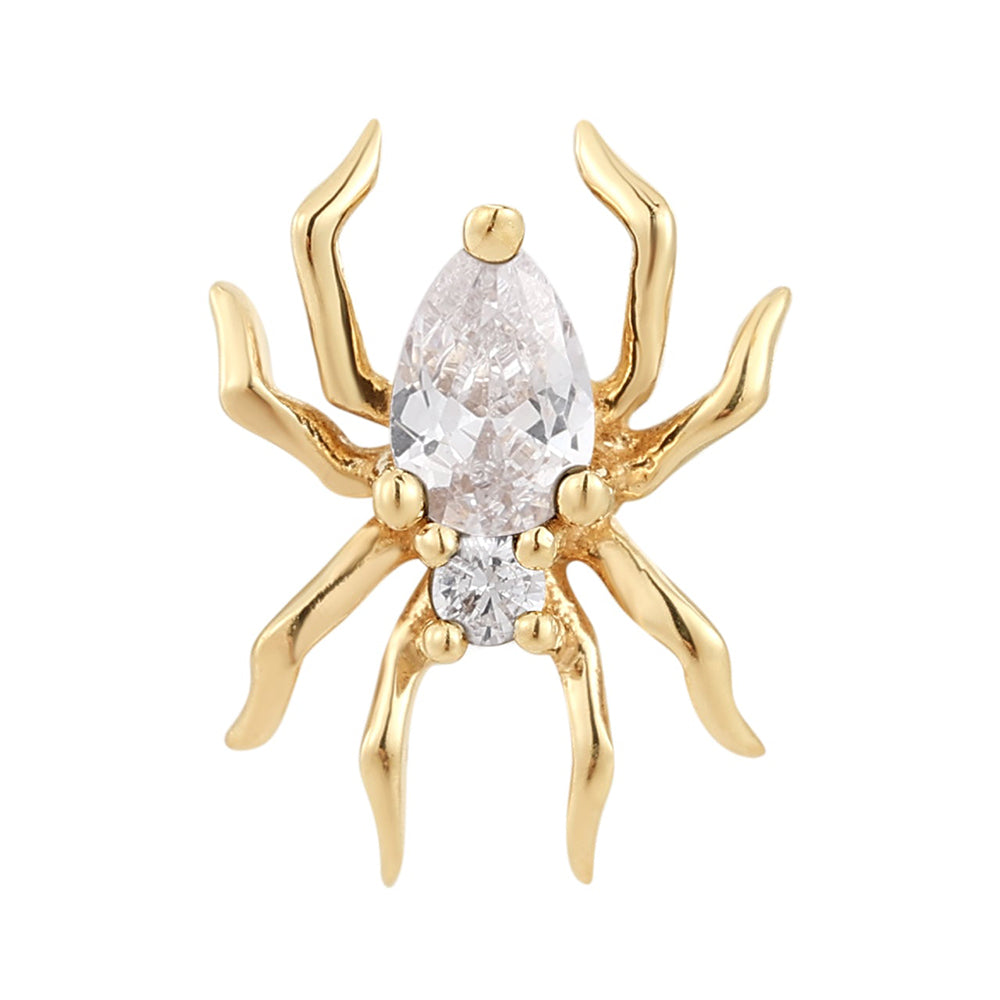 threadless: "Arachne" End in Gold with CZ's