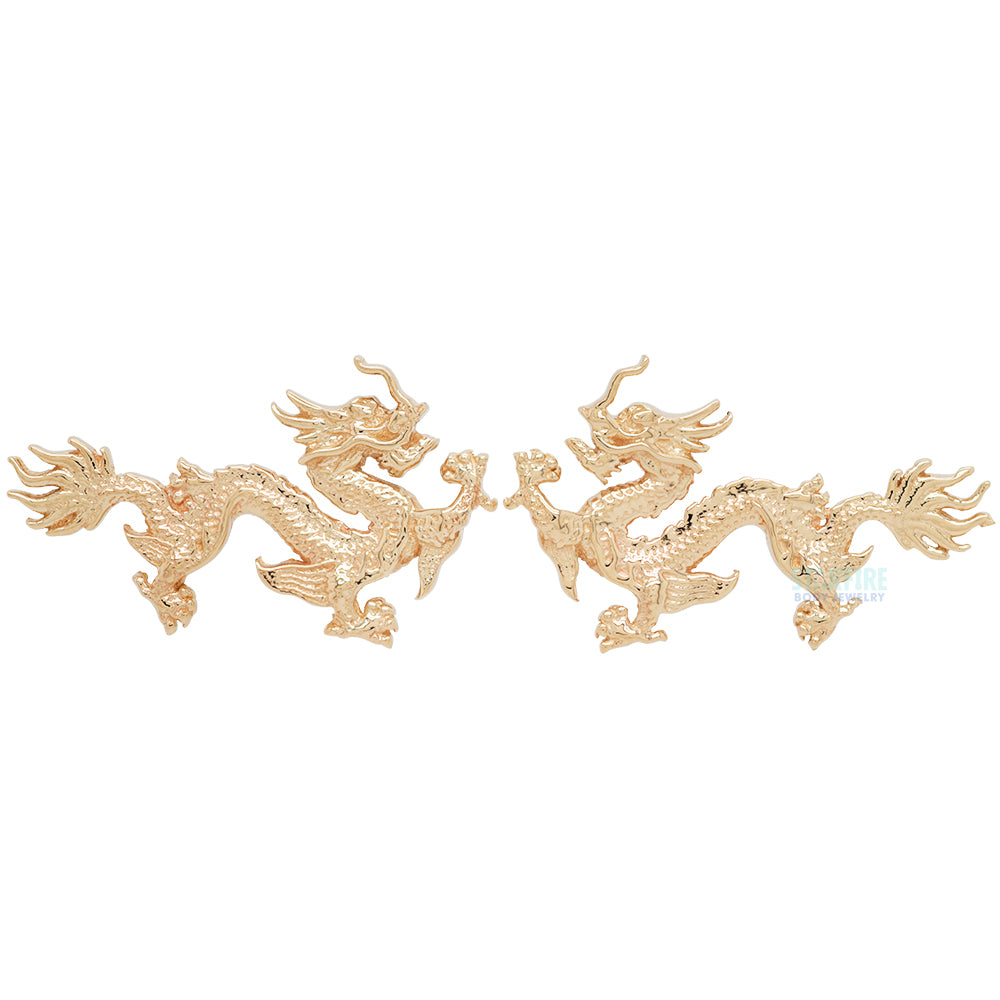 "Fei Long" Threaded End in Gold & Platinum
