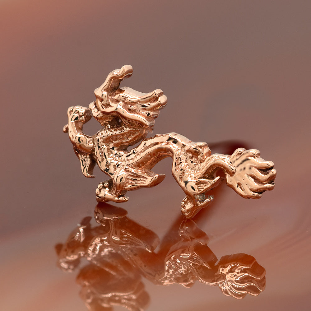 "Mini Fei Long" Threaded End in Gold & Platinum