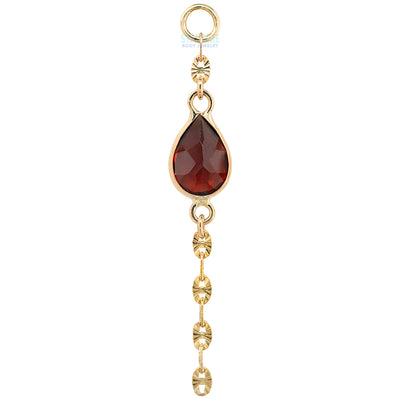 "Star Bright" Chain Charm in Gold with Gemstones