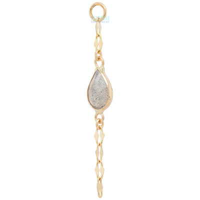 "Star Bright" Chain Charm in Gold with Gemstones