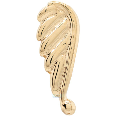 "Angel Wing" Threaded End in Gold