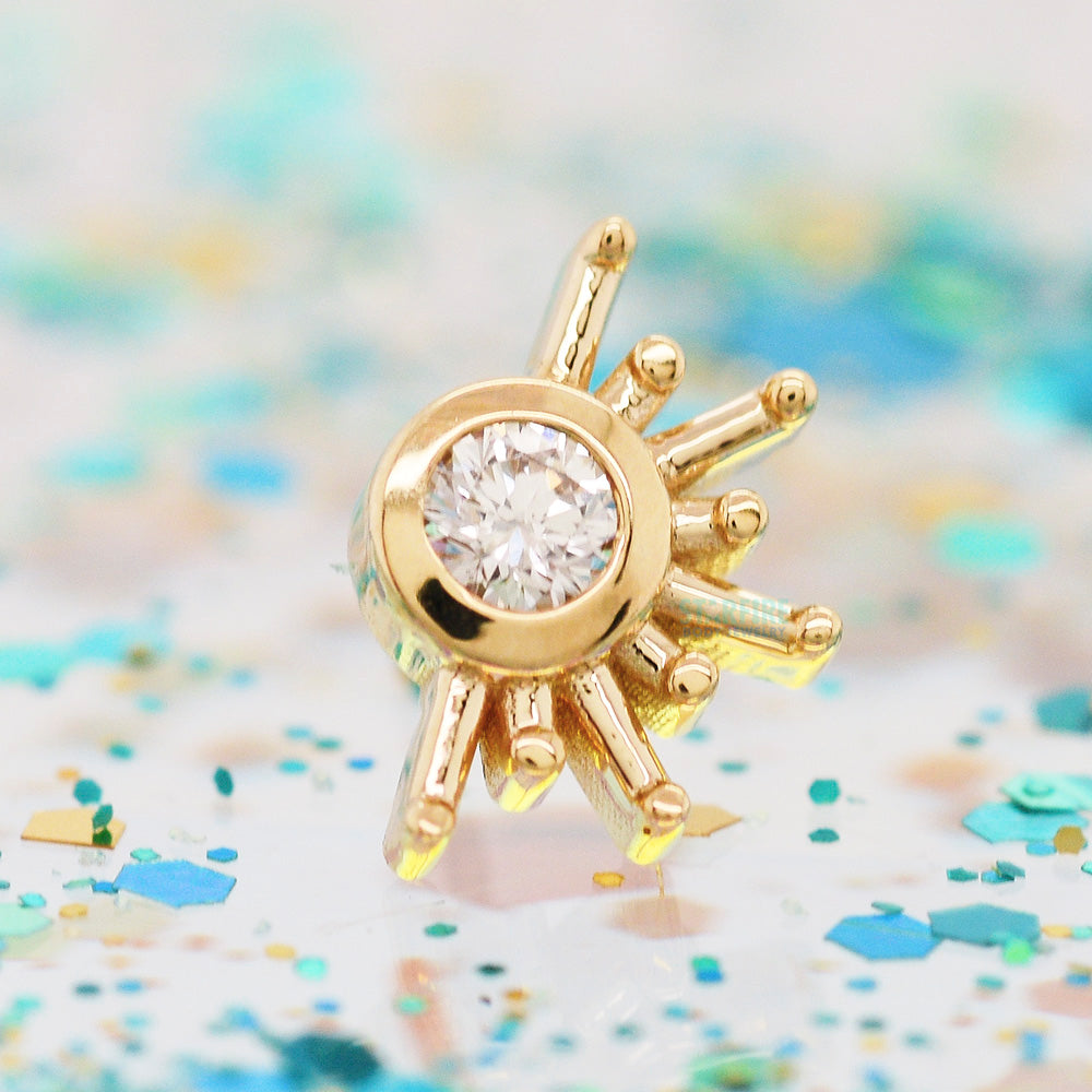 threadless: "Live to Tell" Pin in Gold with DIAMOND