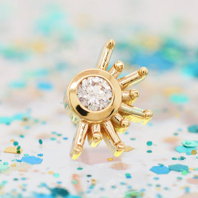 threadless: "Live to Tell" Pin in Gold with DIAMOND