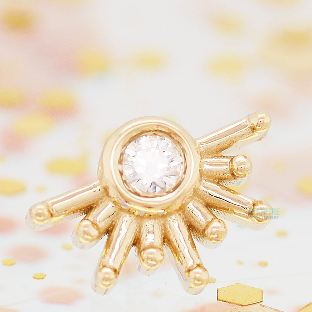 threadless: "Live to Tell" Pin in Gold with White CZ