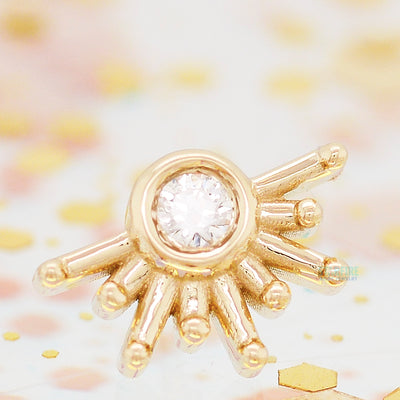 threadless: "Live to Tell" Pin in Gold with White CZ