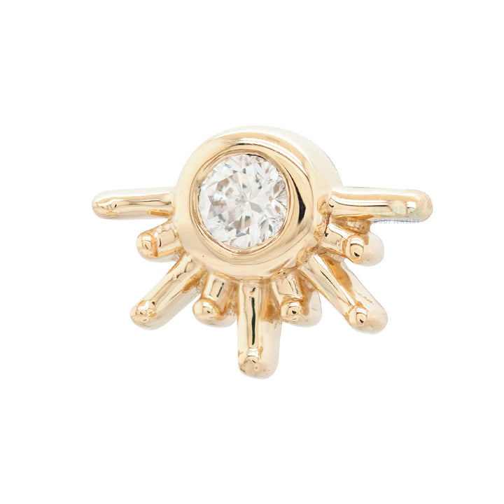 "Live to Tell" Threaded End in Gold & Platinum with DIAMOND