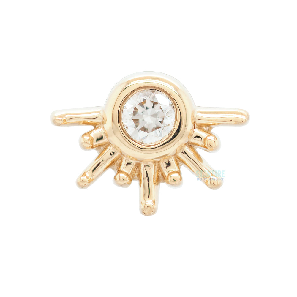 "Live to Tell" Threaded End in Gold & Platinum with DIAMOND