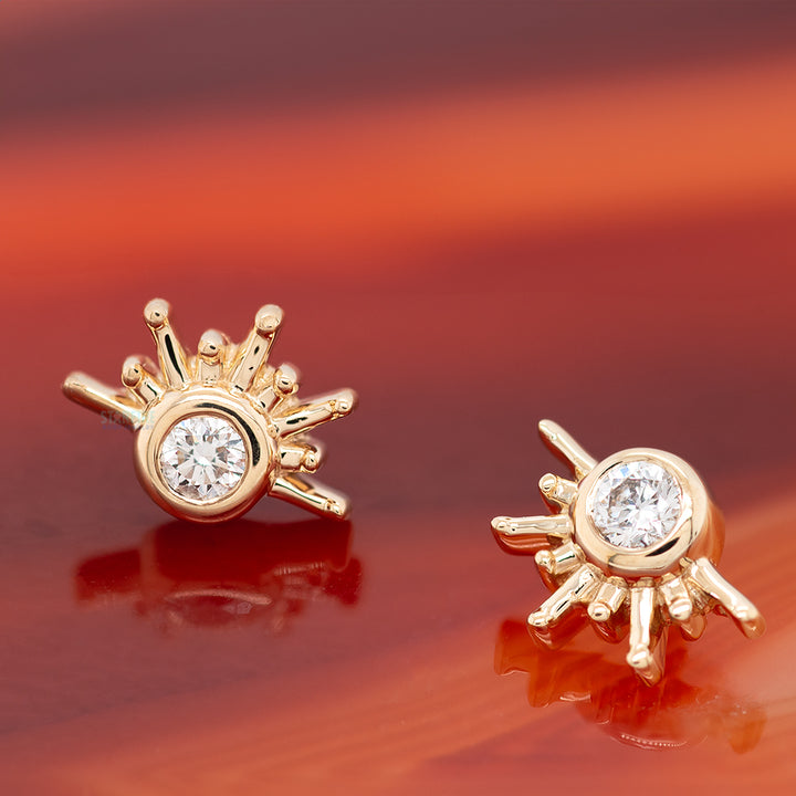 "Live to Tell" Threaded End in Gold & Platinum with DIAMOND
