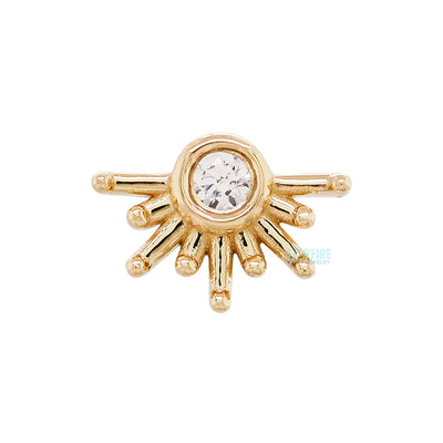 "Live to Tell" Threaded End in Gold with White CZ