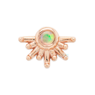 "Live to Tell" Threaded End in Gold with Genuine White Opal