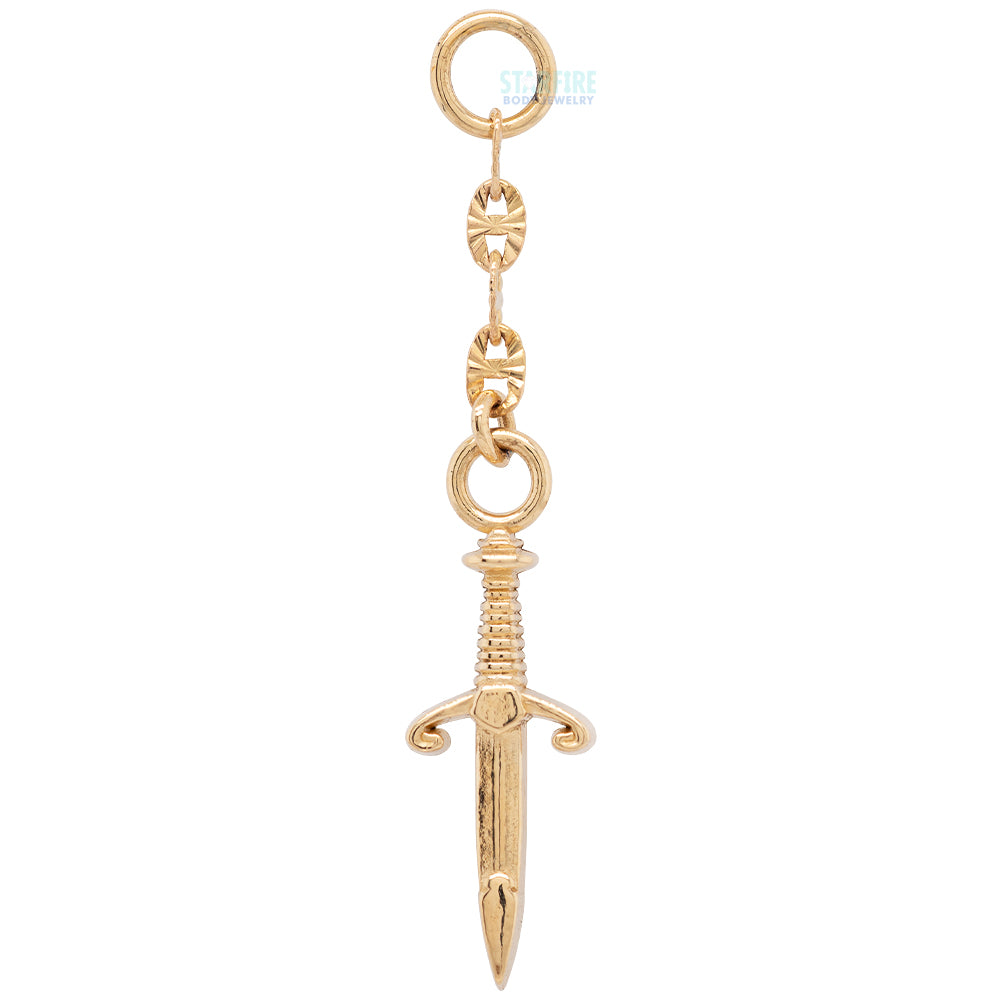 "Back Stabber" Chain Charm in Gold