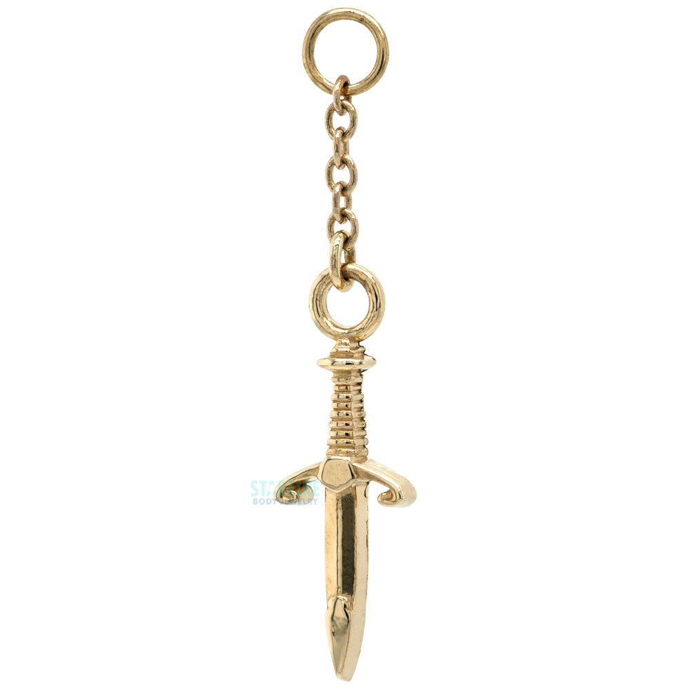 "Back Stabber" Chain Charm in Gold