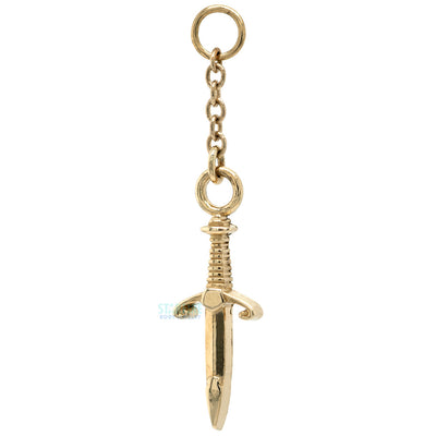 "Back Stabber" Chain Charm in Gold