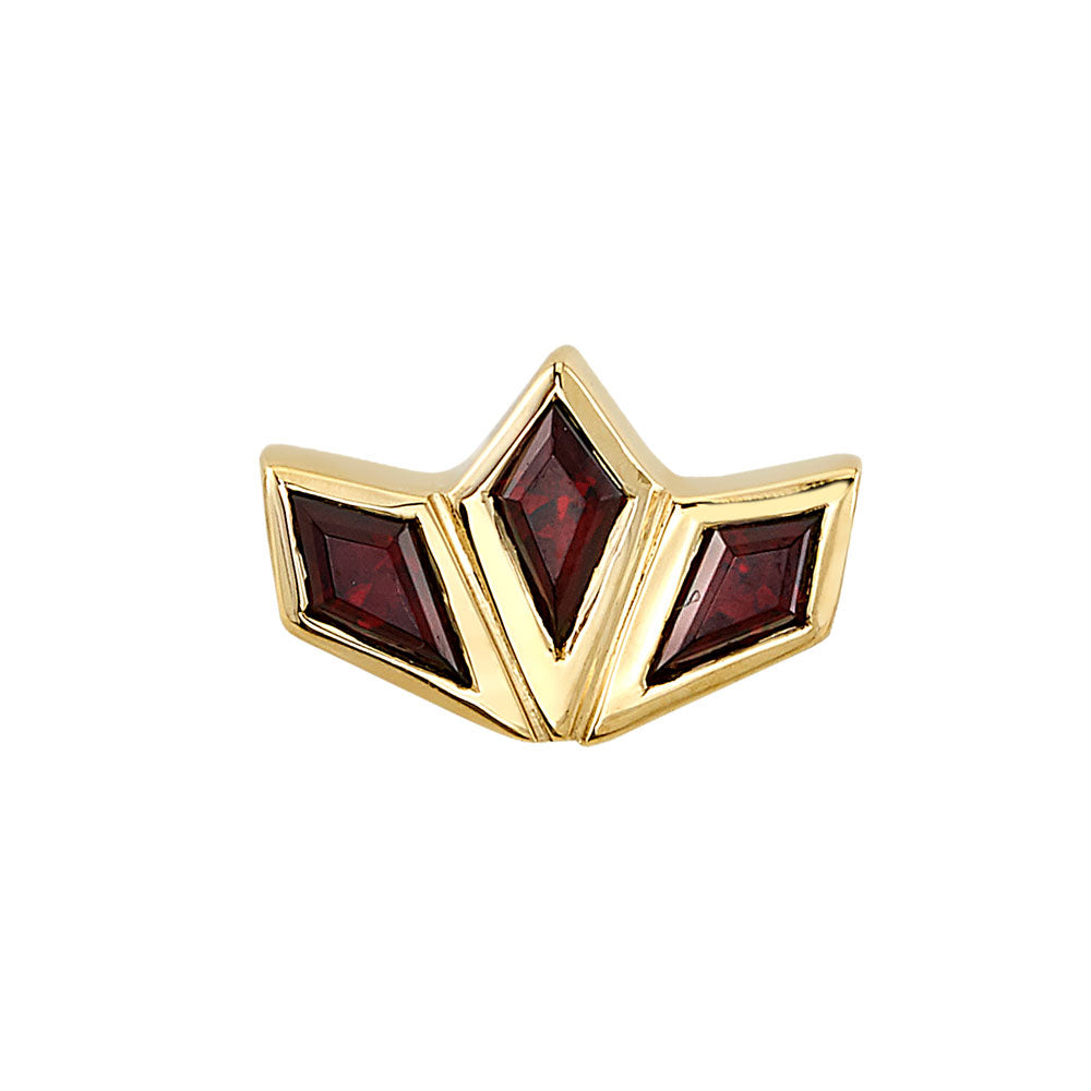 "By Your Side" Threaded End in Gold with Garnet