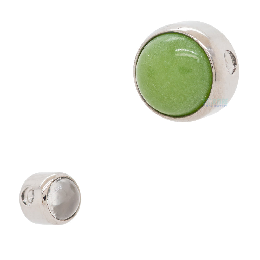 Bezel-Set Natural Stone Captive Bead