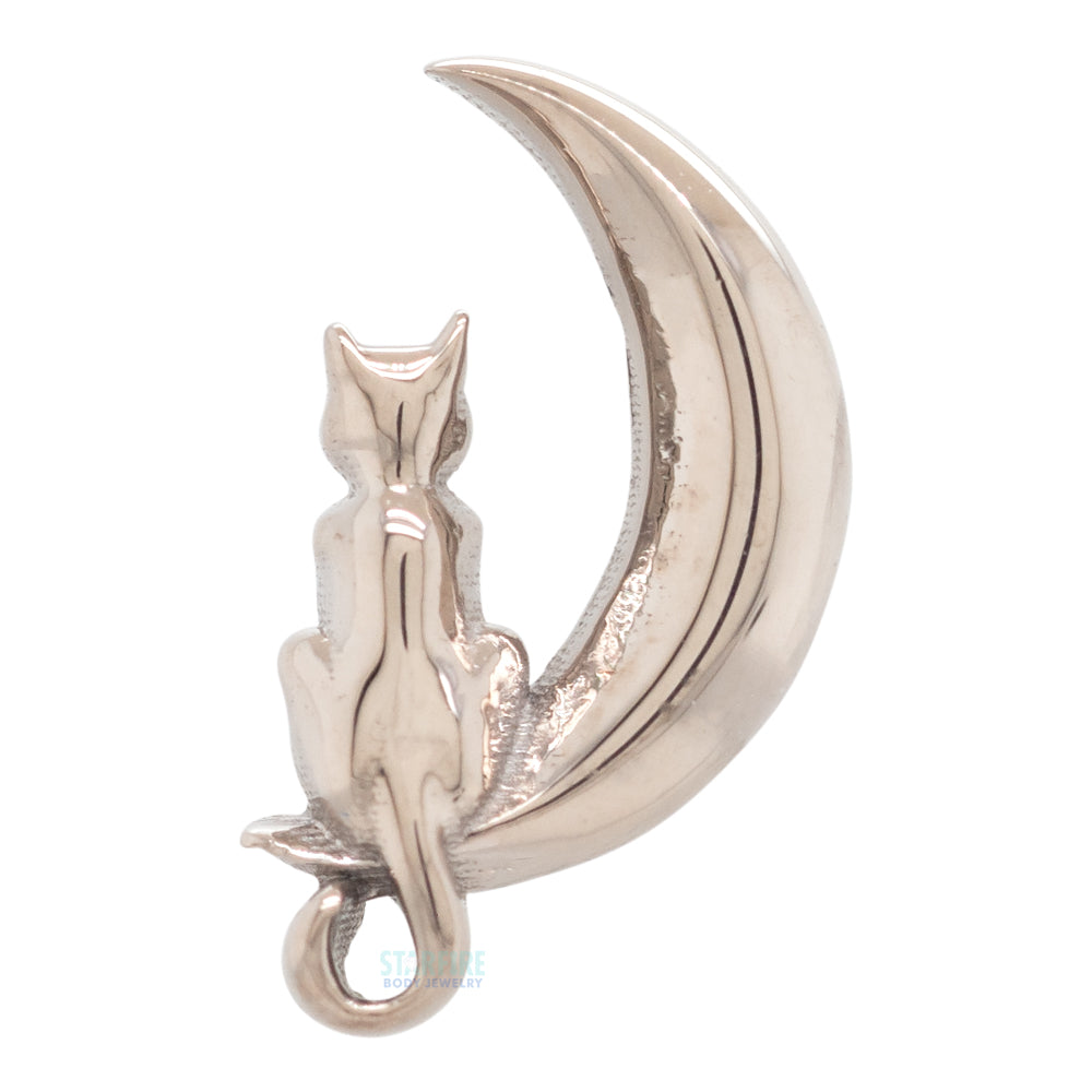 "Cat Moon" Threaded End in Gold