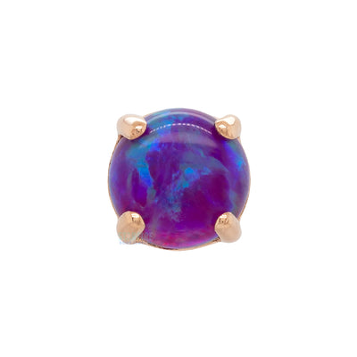 threadless: 4mm "Ziana" Prong-Set Opal Cabochon End in Gold