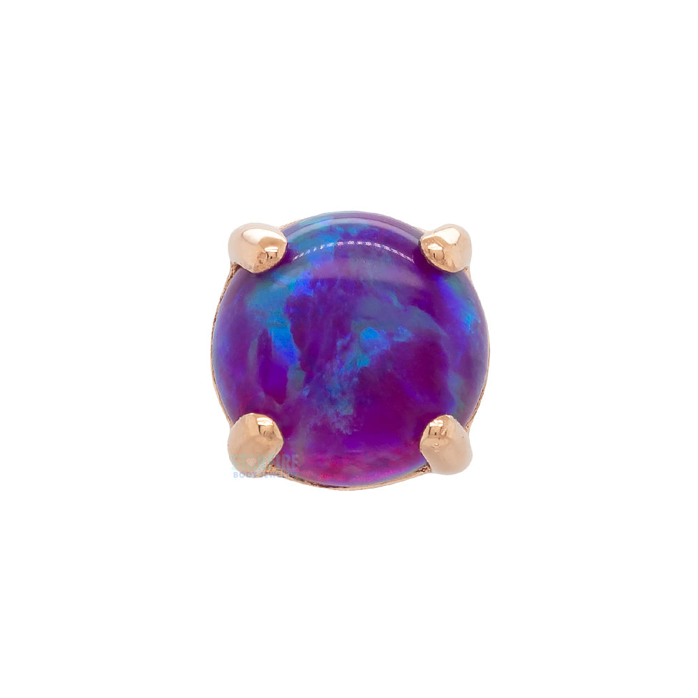threadless: "Ziana" Prong-Set Opal Cabochon End in Gold