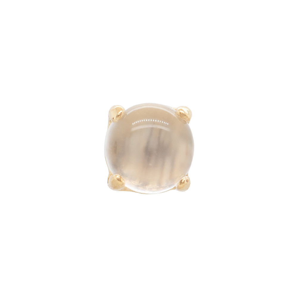 threadless: "Ziana" Prong-Set Natural Stone Cabochon End in Yellow Gold