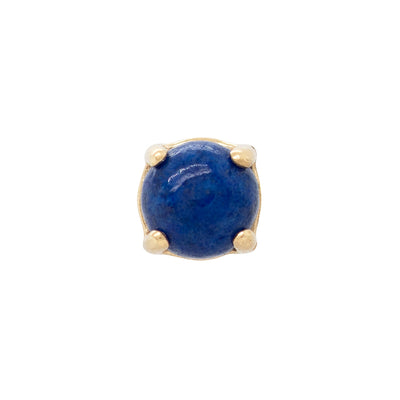threadless: "Ziana" Prong-Set Natural Stone Cabochon End in Yellow Gold