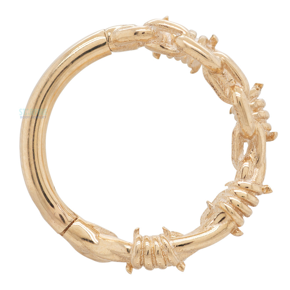 "Fury" Hinge Ring / Clicker in Gold