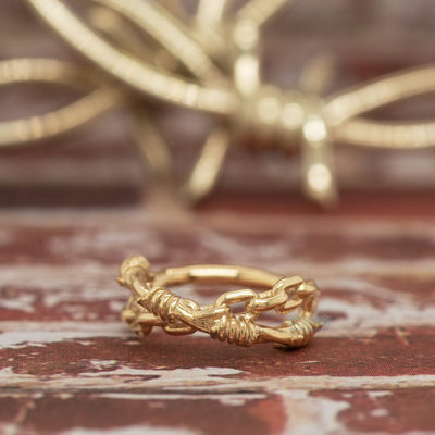 "Fury" Hinge Ring / Clicker in Gold