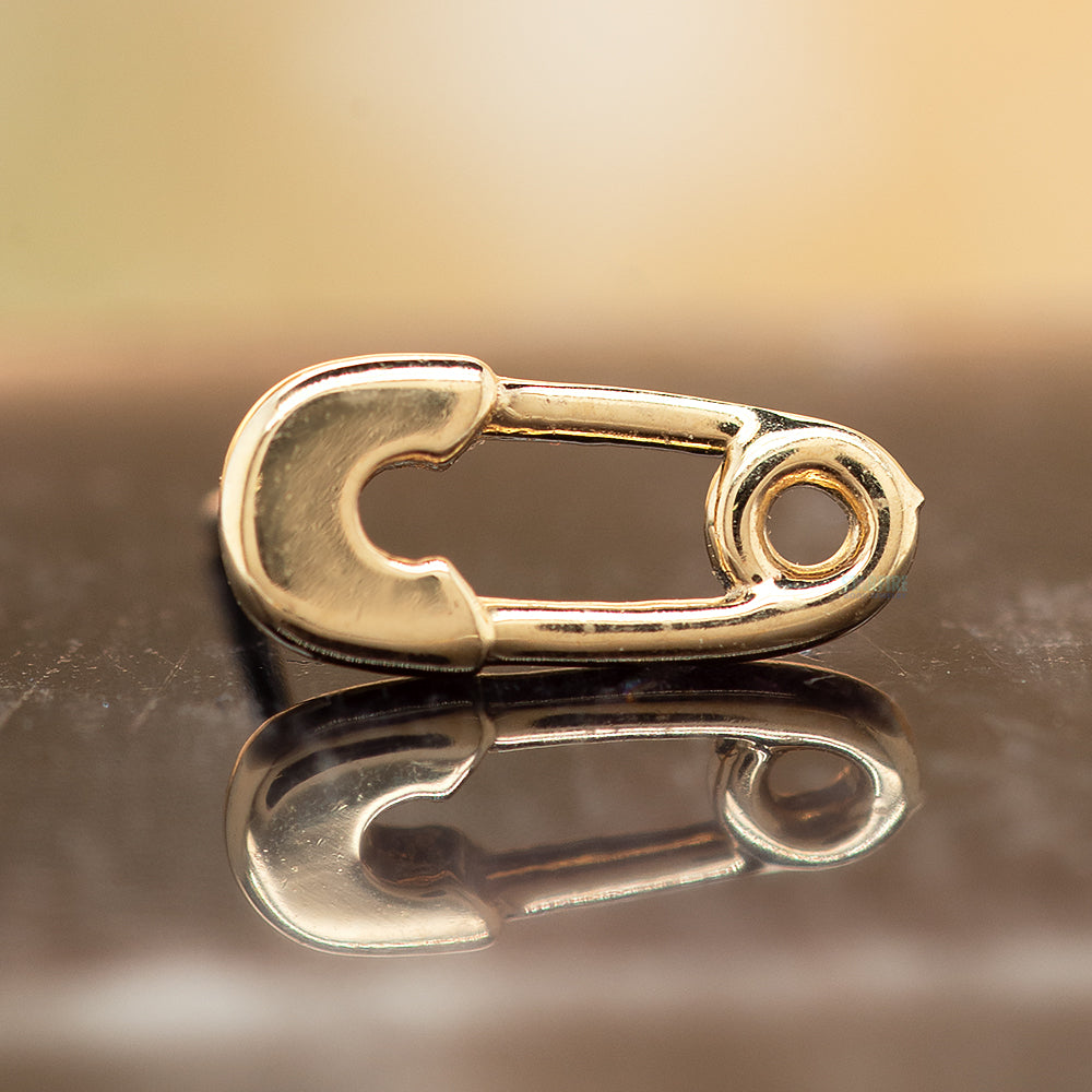 threadless: Safety Pin in Gold