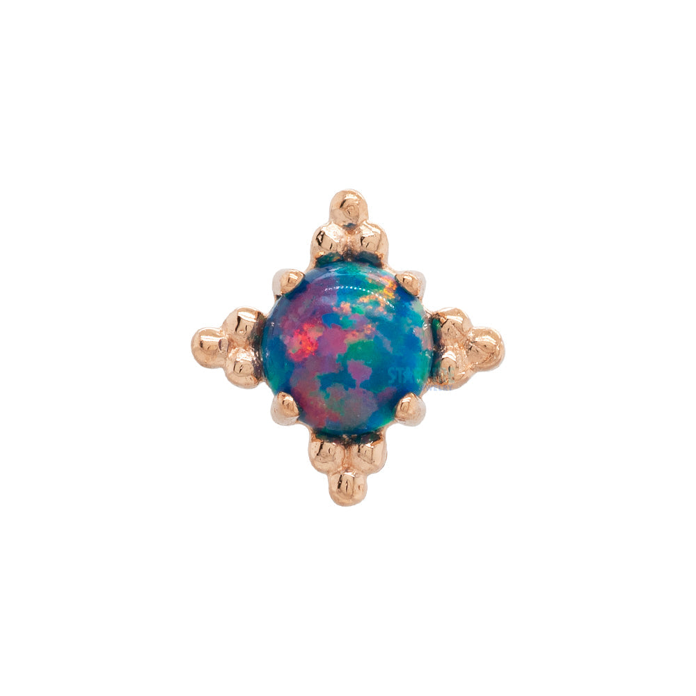 threadless: "Zia" End in Gold with Opal Cabochon