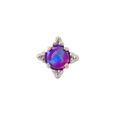 threadless: "Zia" End in White Gold with Opal Cabochon