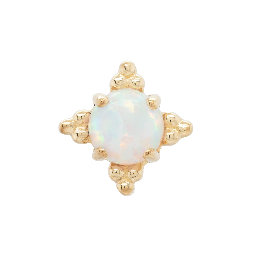 threadless: "Zia" End in Gold with Opal Cabochon