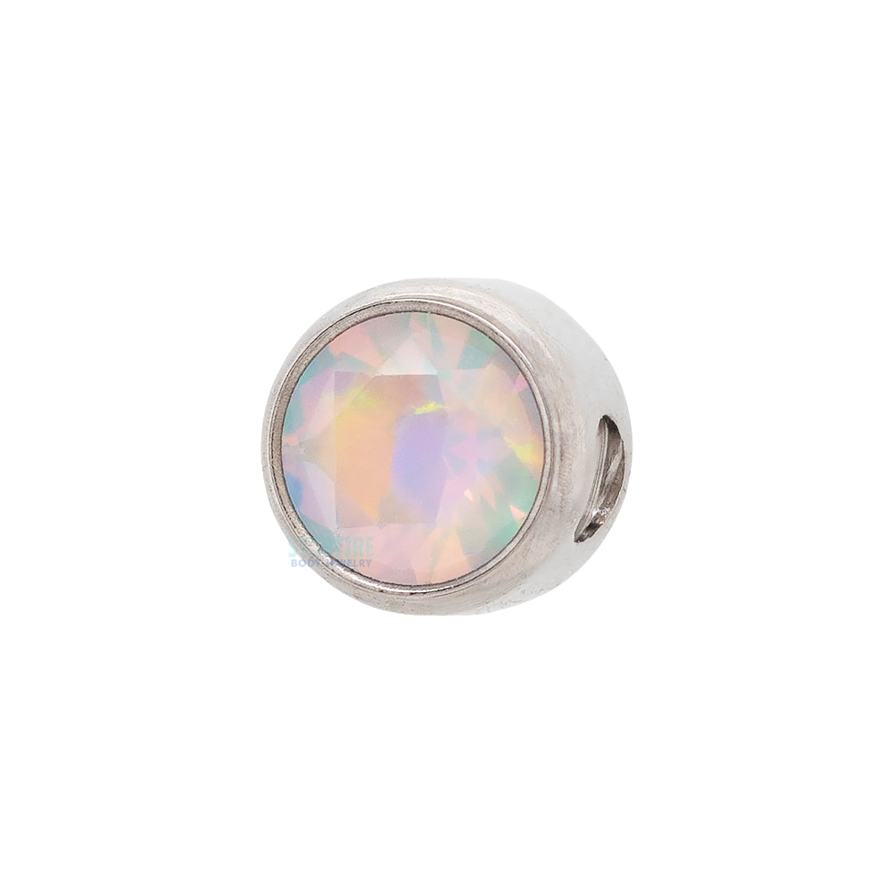 Bezel-set Brilliant-Cut Gem Captive Bead
