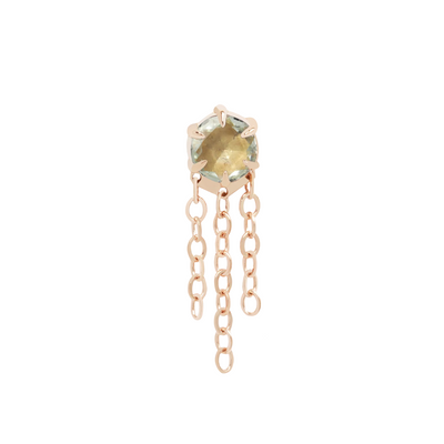 threadless: "Illuminate Small with Chains" End in Gold with Genuine Gemstone