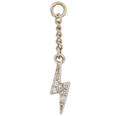 "Strike" Chain Charm in Gold with Diamonds