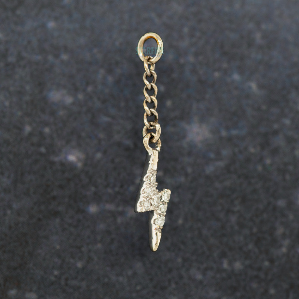Faceted Bead Threader Charm in Gold from Hialeah