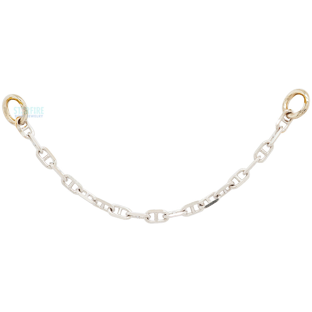 "Diamond Cut Anchor" Chain Attachment in Gold