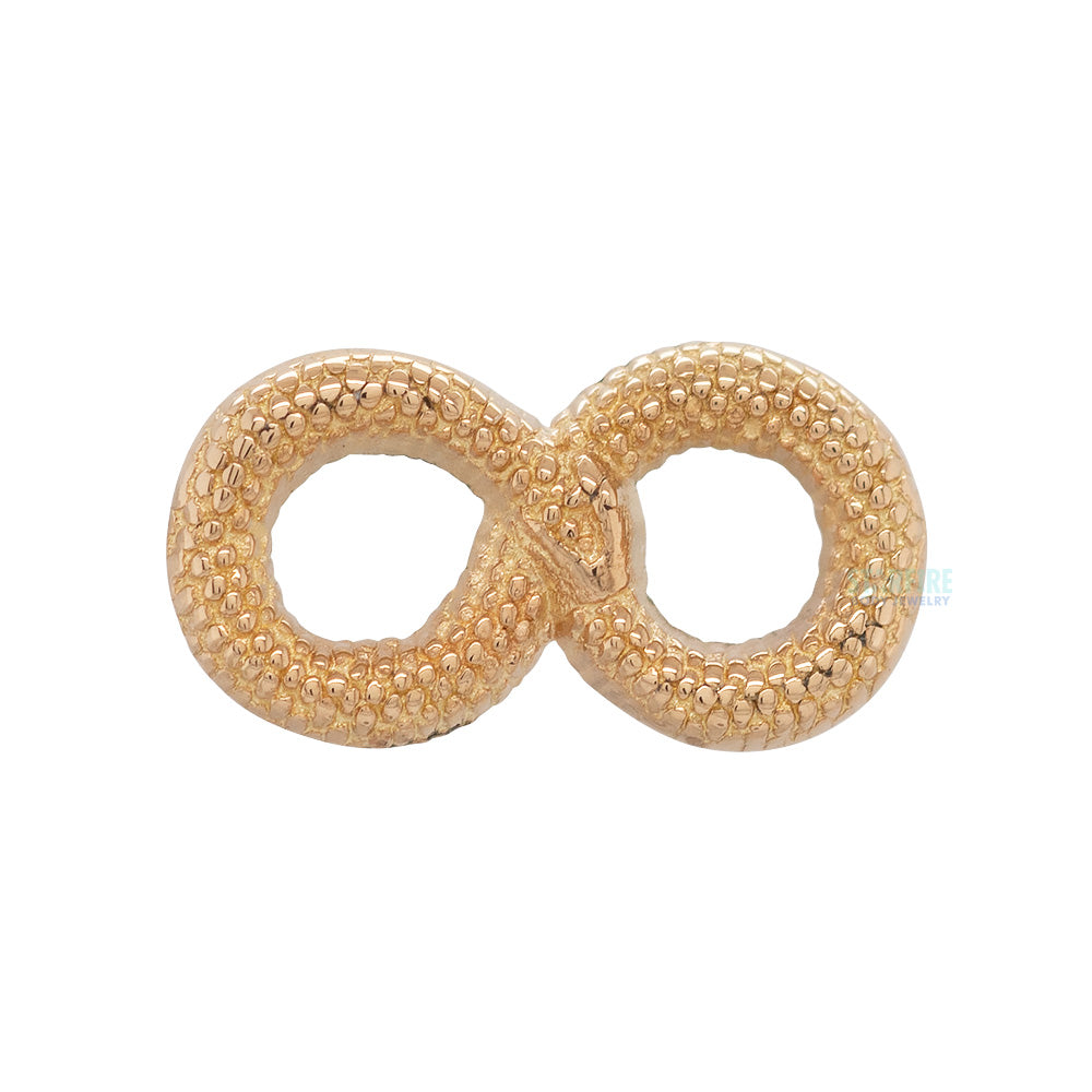 Body Gems Infinity Snake Threaded End in Gold – Starfire Body Jewelry ...