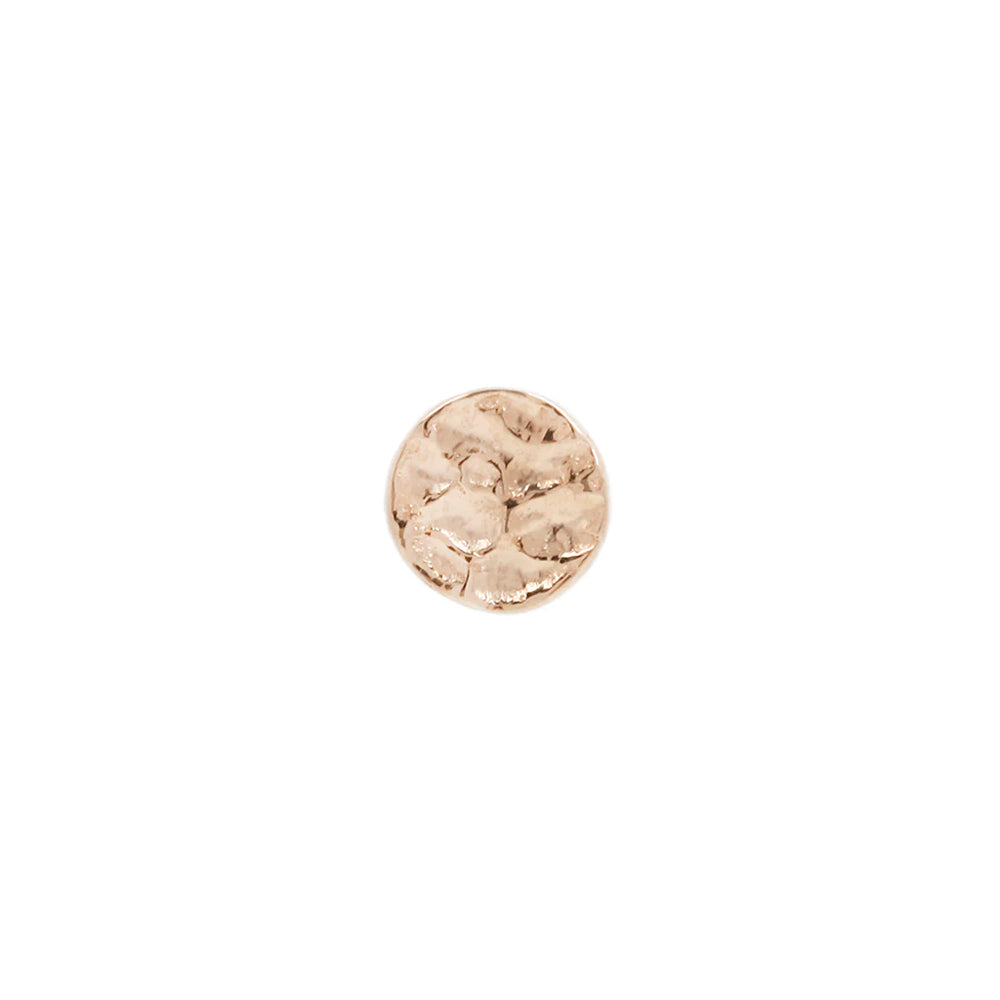 threadless: Hammered Disk End in Gold