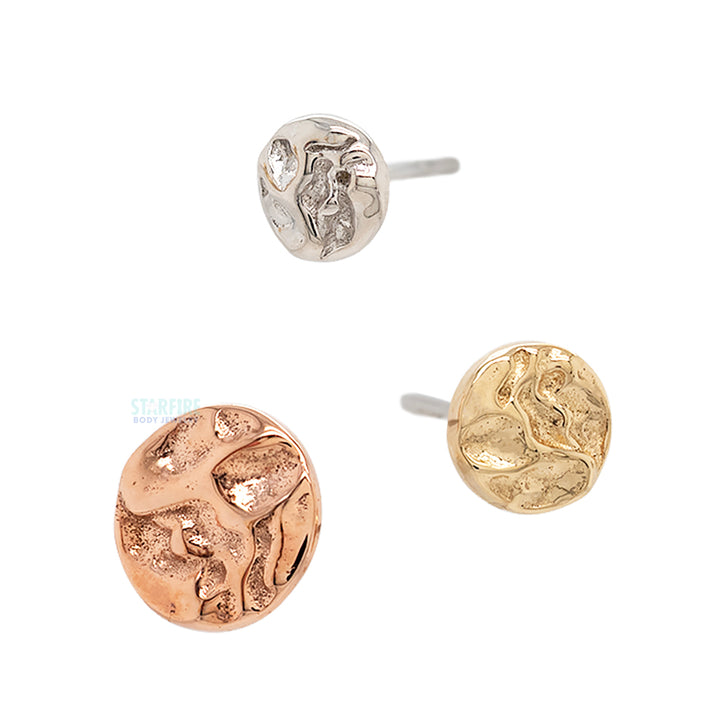 threadless: Hammered Disk End in Gold