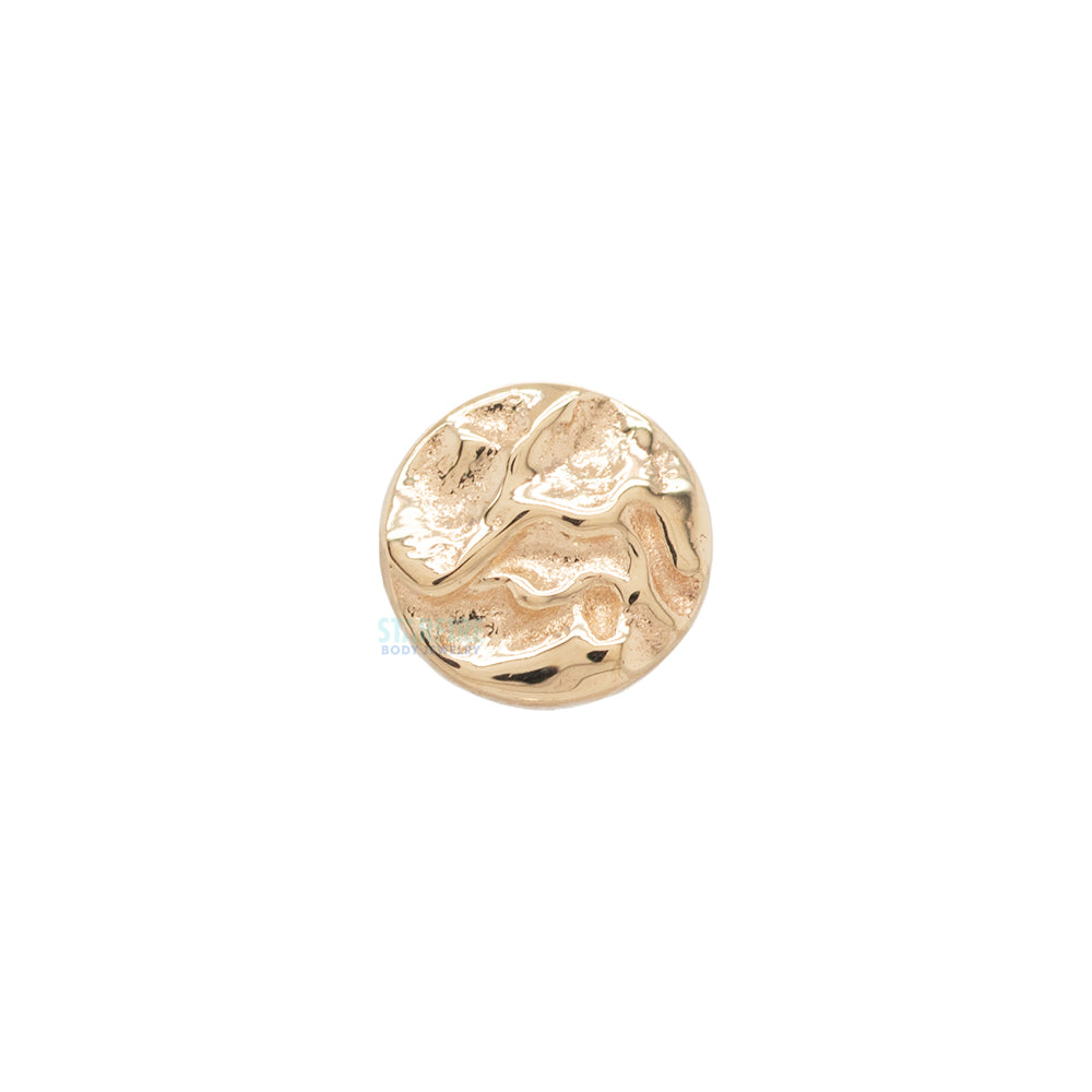 threadless: Hammered Disk End in Gold