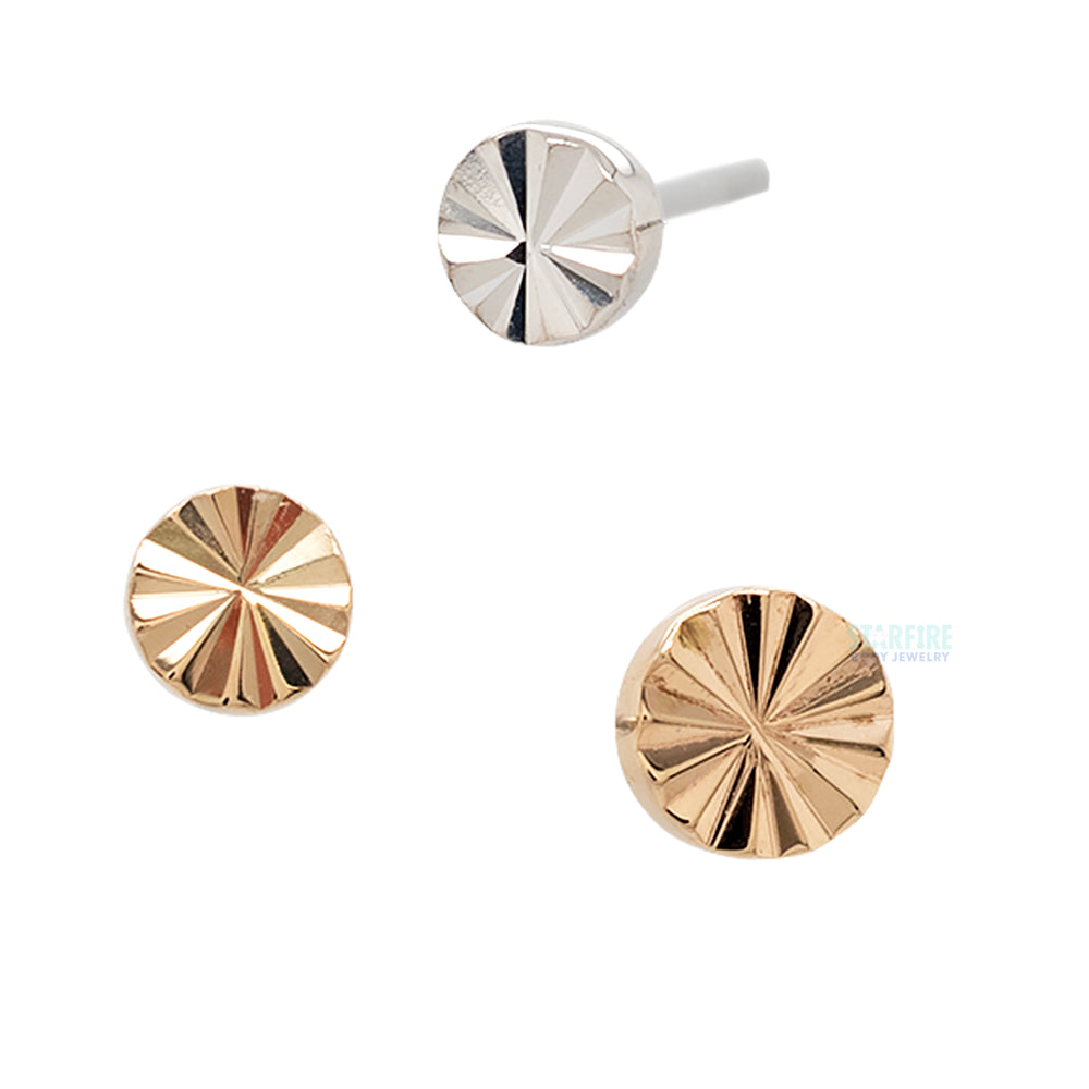 threadless: Lazer Disk End in Gold