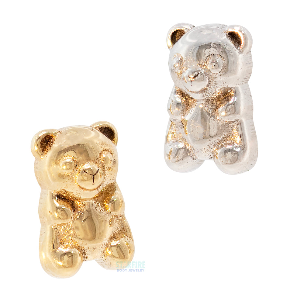 Tiny "Gummy Bear" Threaded End in Gold & Platinum