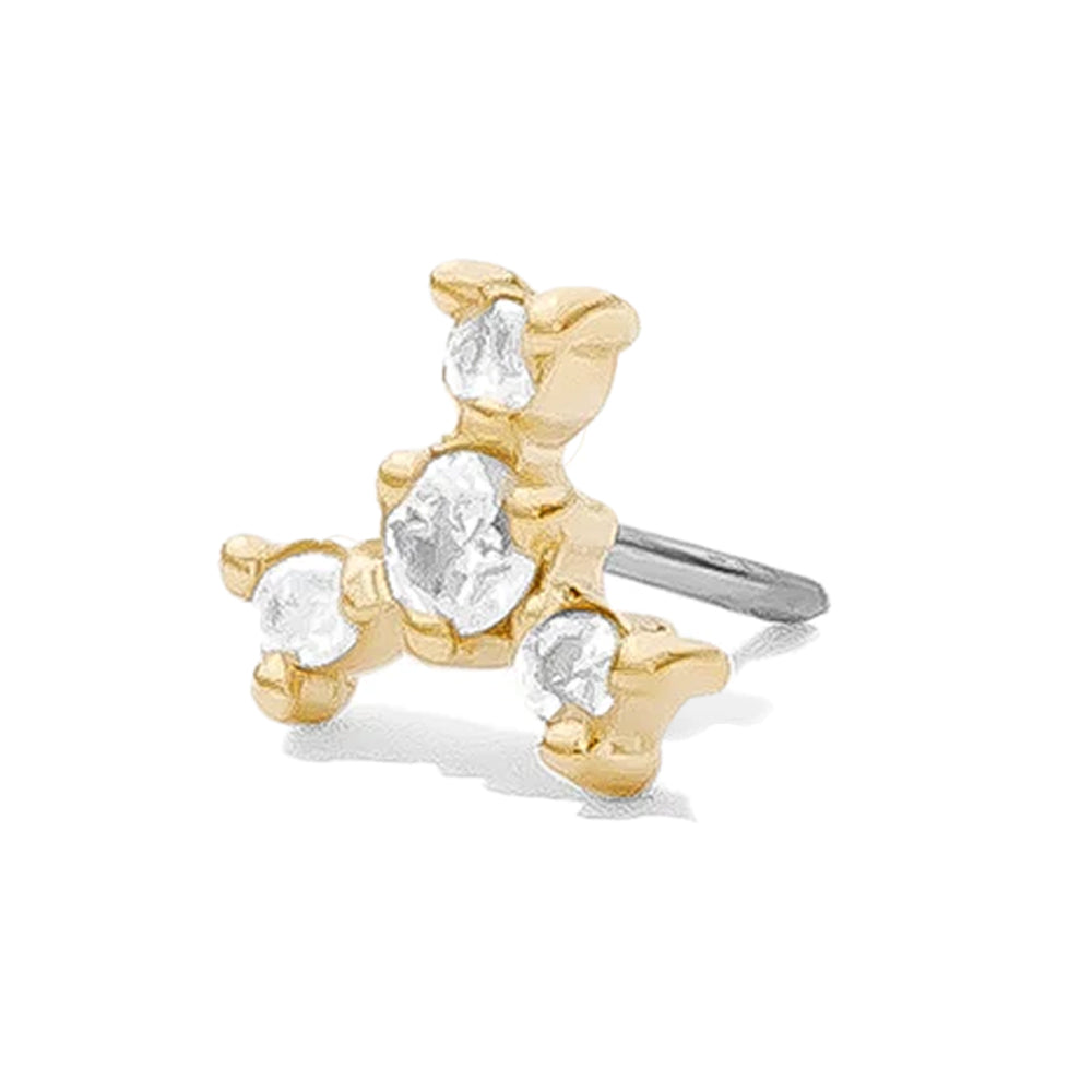 threadless: "Siren" Pin in Gold with Gemstones