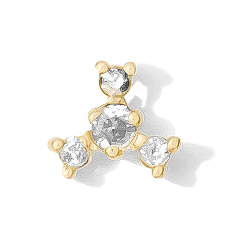 threadless: "Siren" Pin in Gold with Gemstones
