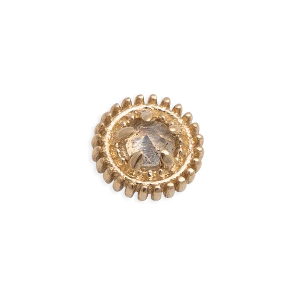 threadless: "Rosebud" Pin in Gold with Gemstone