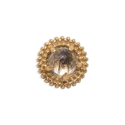 threadless: "Rosebud" Pin in Gold with Gemstone