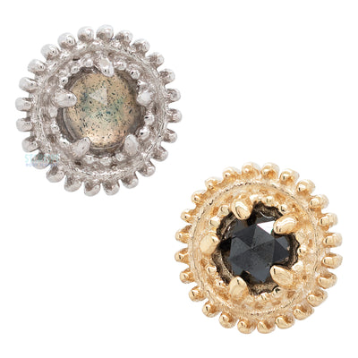 threadless: "Rosebud" Pin in Gold with Gemstone