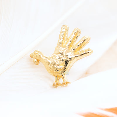 threadless: Hand Turkey End in Gold