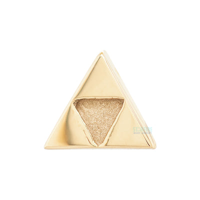 "Power Triangle" (Tri force) Threaded End in Gold